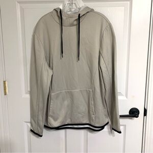 tek gear Men's Silver Textured Sweatshirt Hoodie Front Pocket Warm Cozy Sporty L